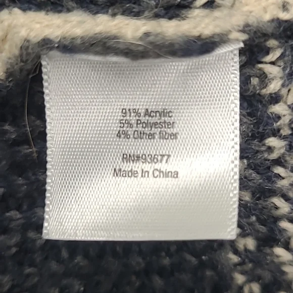 St. Johns Bay Ruffle front cardigan Sweater Aztec style print - Picture 9 of 12